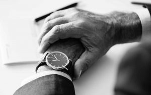 Facebook, Hands with watch on wrist